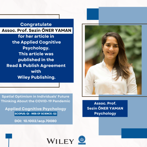 Sezin Öner Yaman’s Open Access Article Published Under Wiley Publishing Read and Publish Agreement